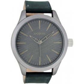 OOZOO Timepieces 46mm Dark Blue Leather Strap C7426
